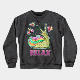 Relax, cute snail design Crewneck Sweatshirt